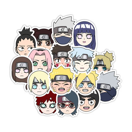 Strong anime character stickers 18746652 Vector Art at Vecteezy