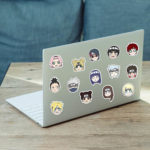 Naruto Theme Anime Character Faces Waterproof Vinyl Stickers for Laptop Electronic Gadgets Bicycle Motorcycle Notebook_1