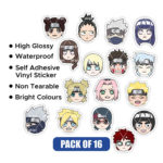 Naruto Theme Anime Character Faces Waterproof Vinyl Stickers for Laptop Electronic Gadgets Bicycle Motorcycle Notebook_1