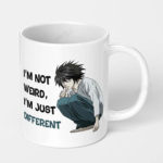 anime im not weird im just different ceramic coffee mug
