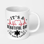 greys anatomy tv show its a beautiful day to save lives ceramic coffee mug 1