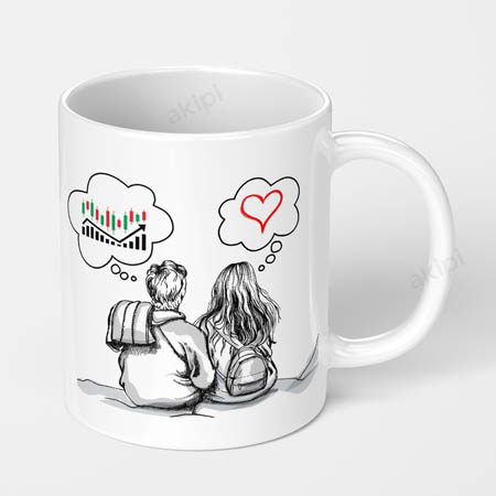 stock market crypto true love printed coffee mug