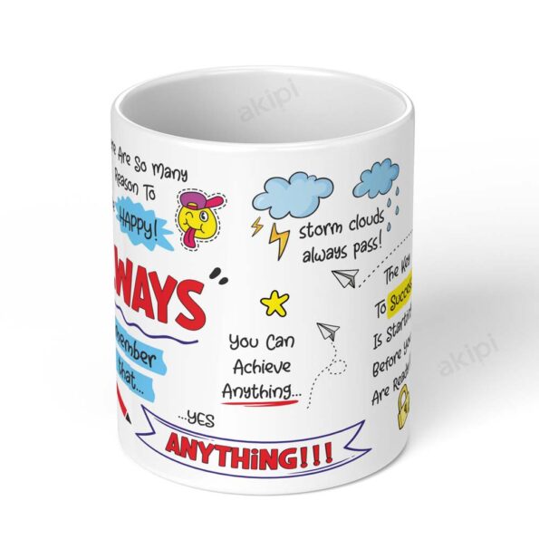 Akipi Always Remember Motivational Start Your Day with Positivity and Productivity Stay Focused and Motivated with Inspirational Ceramic Coffee Mug 11oz_2