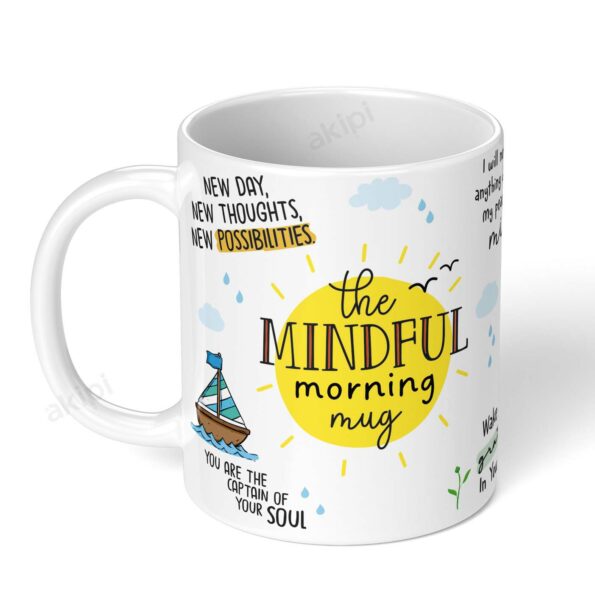 Akipi The Mindful Morning Mug Inspirational Ceramic Mug 11oz_1